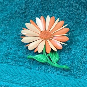 Vintage HEDY Enamel Broach Flower Pin